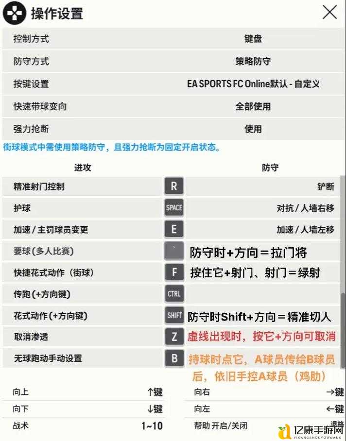 FIFA12键盘设置零门槛！傻瓜教程30秒搞定操作流畅秘籍